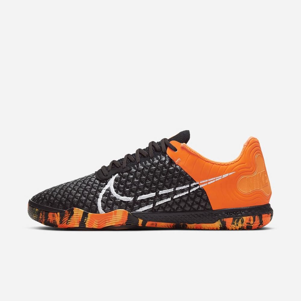 Chaussure Foot Salle Nike React Gato Noir 3712-908 Black/Total Orange/Dark Smoke Grey/White Homme | WBX-38601733